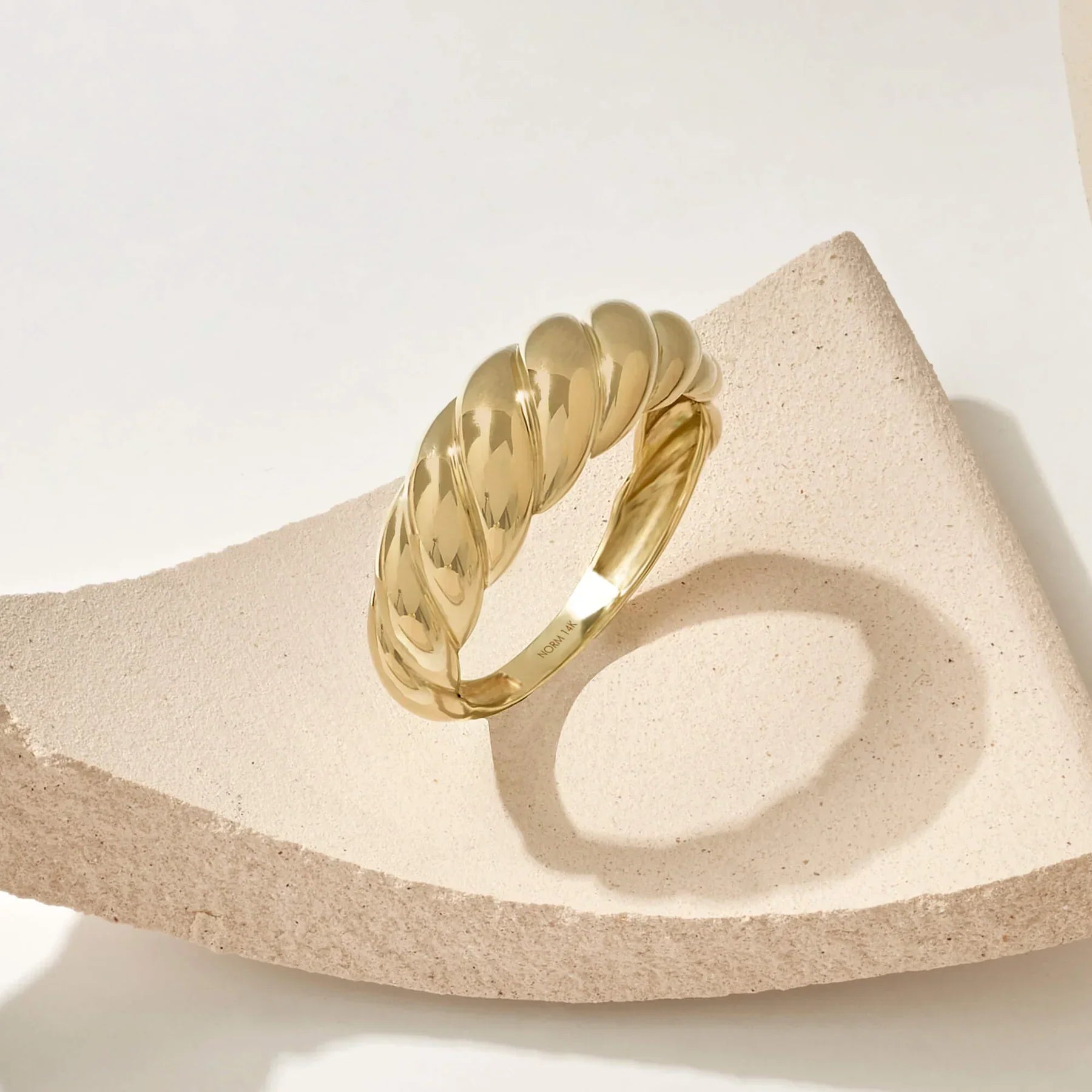 14 karat guld Croissant ring