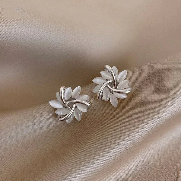 Sienna™ | Elegante Opal Blomsterblad Cirkel Øreringe