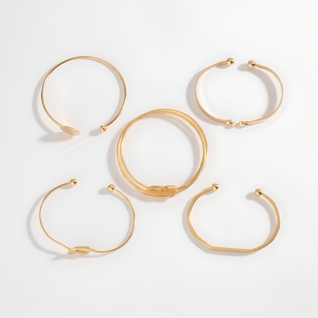 Knotted™ | Guld Elegance Armbånd Sæt