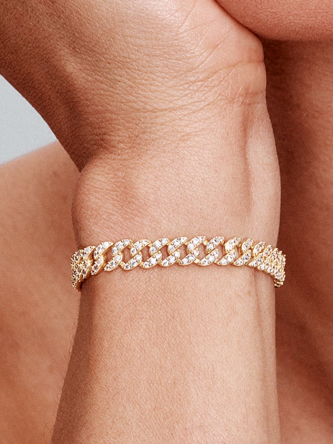 18K Guld Moissanite Cuban Armbånd