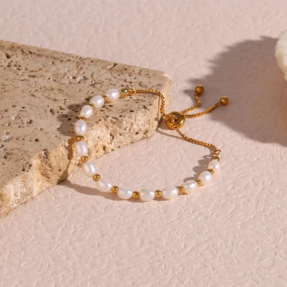 Vintage Naturlig Perle Armbånd