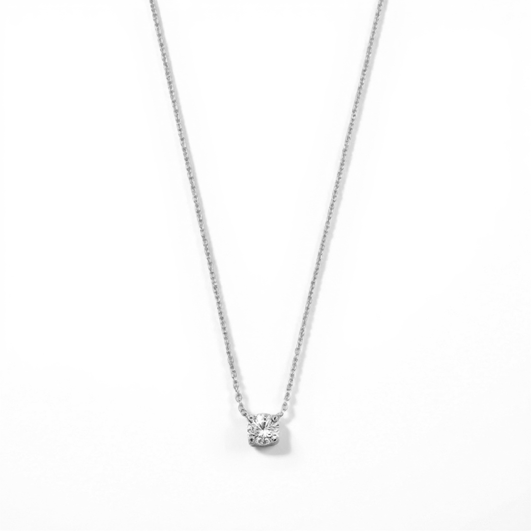 Clea™ | Guld Moissanite Sten Halskæde