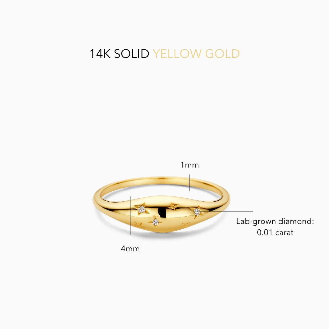 Dome™ | Guld Diamantring