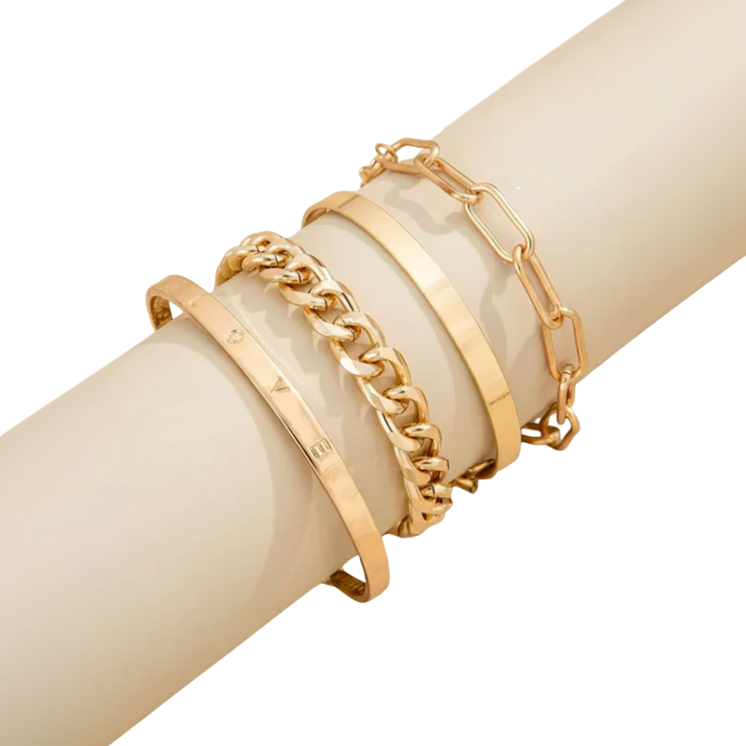 Elan™ | Guld Armbånd Sæt