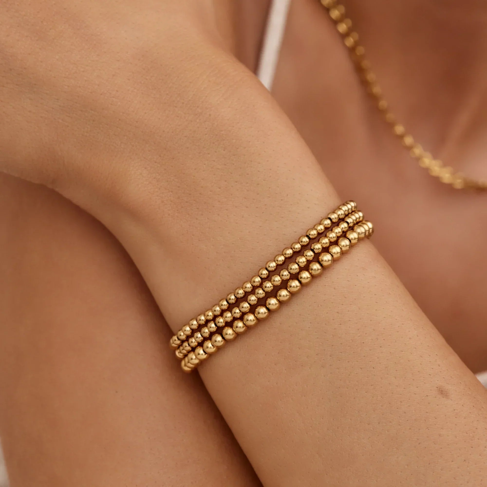 433 Guld Perle Armbånd Stak
