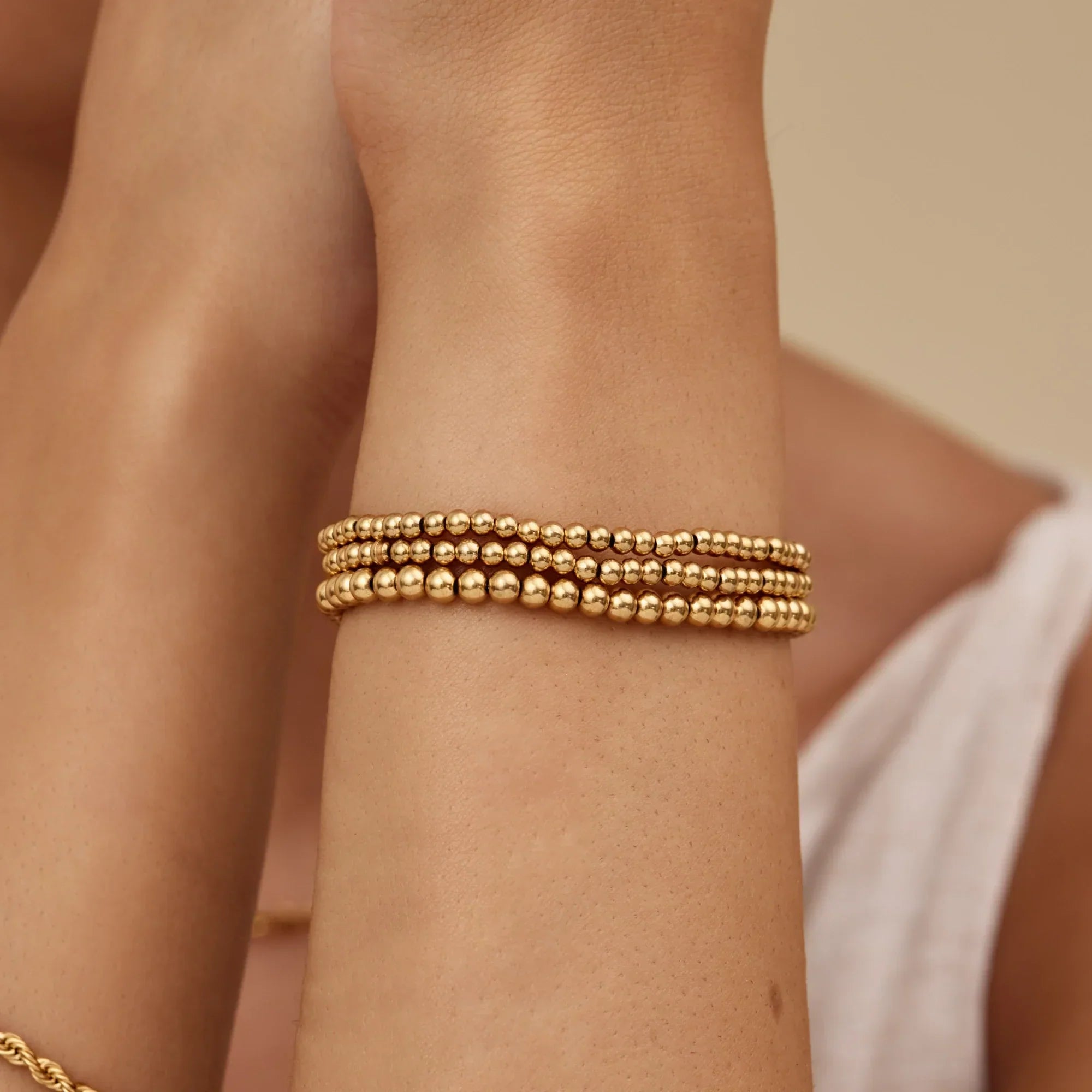 433 Guld Perle Armbånd Stak