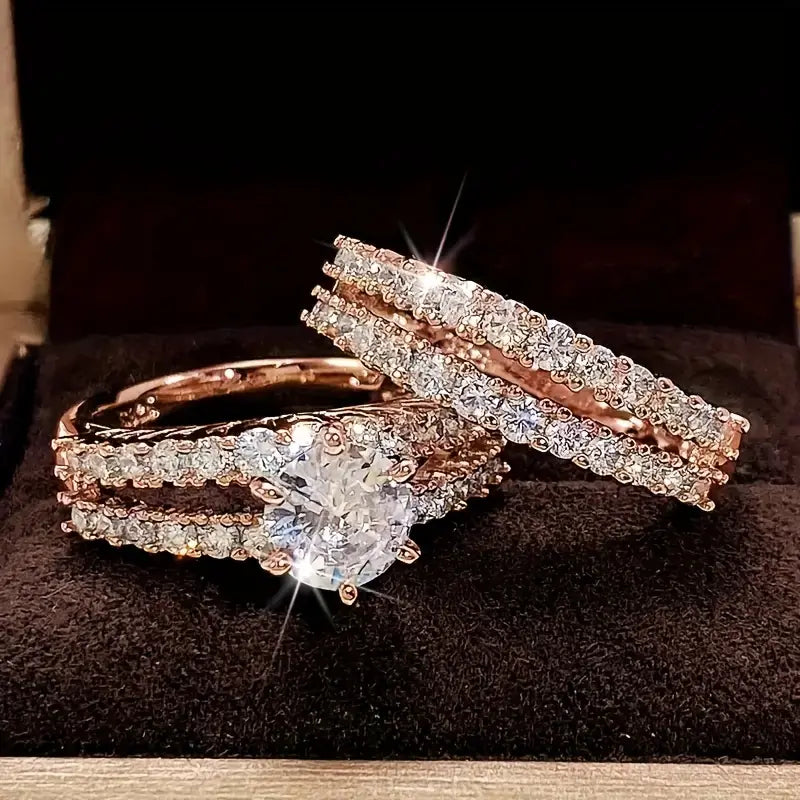 Eternal Radiance 18 karat guld ringsæt