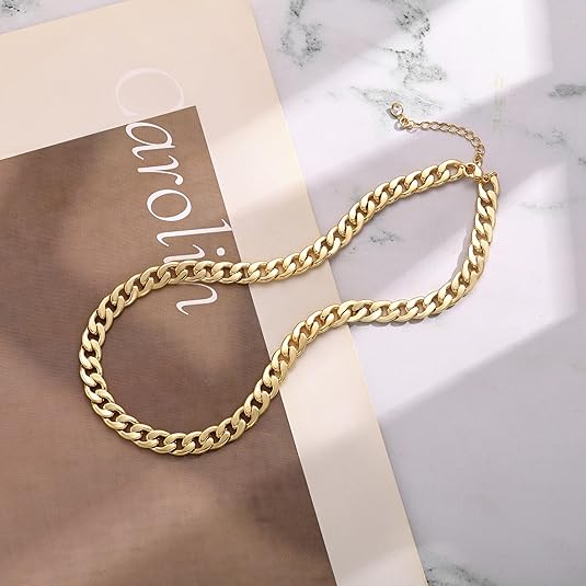 Chunky Cuban Link halskæde | 18 karat guld