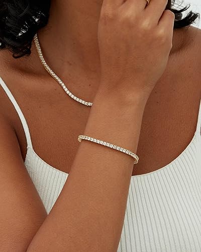 18K Guld Moissanite Tennisarmbånd
