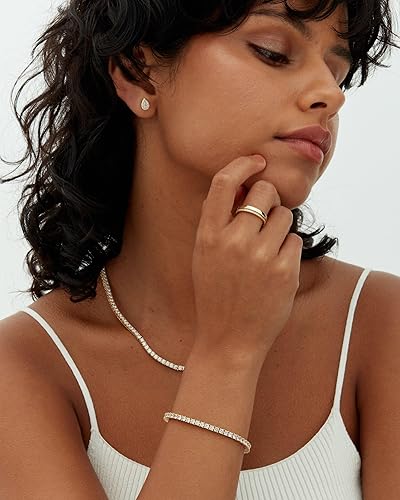 18K Guld Moissanite Tennisarmbånd