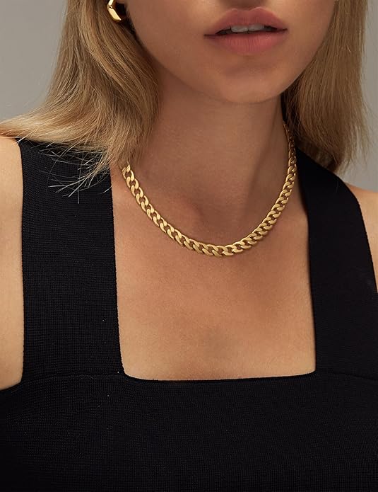 Chunky Cuban Link halskæde | 18 karat guld
