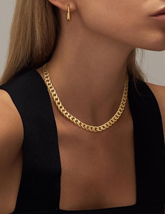Chunky Cuban Link halskæde | 18 karat guld