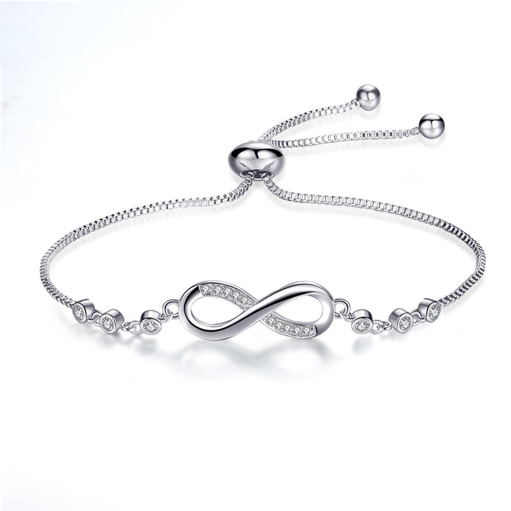 Justerbar Infinity Armbånd | Sølv