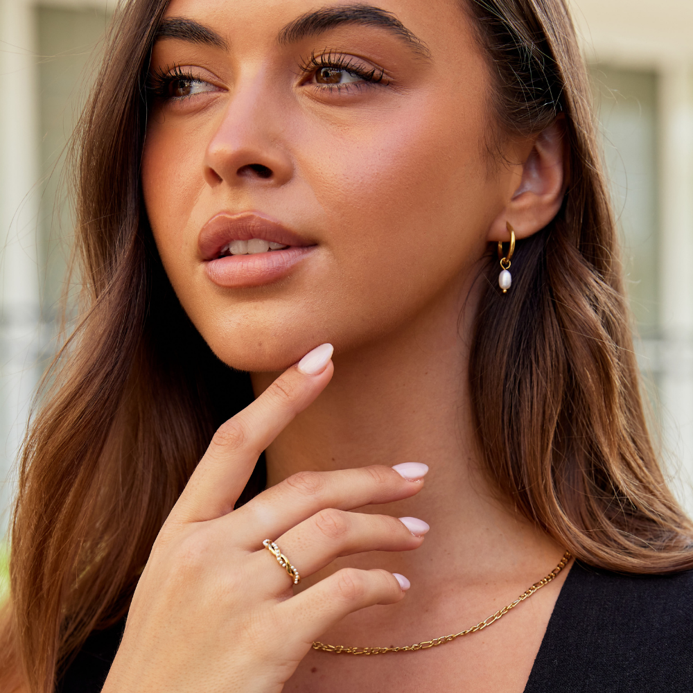 Classic Pearl Hoop Earrings