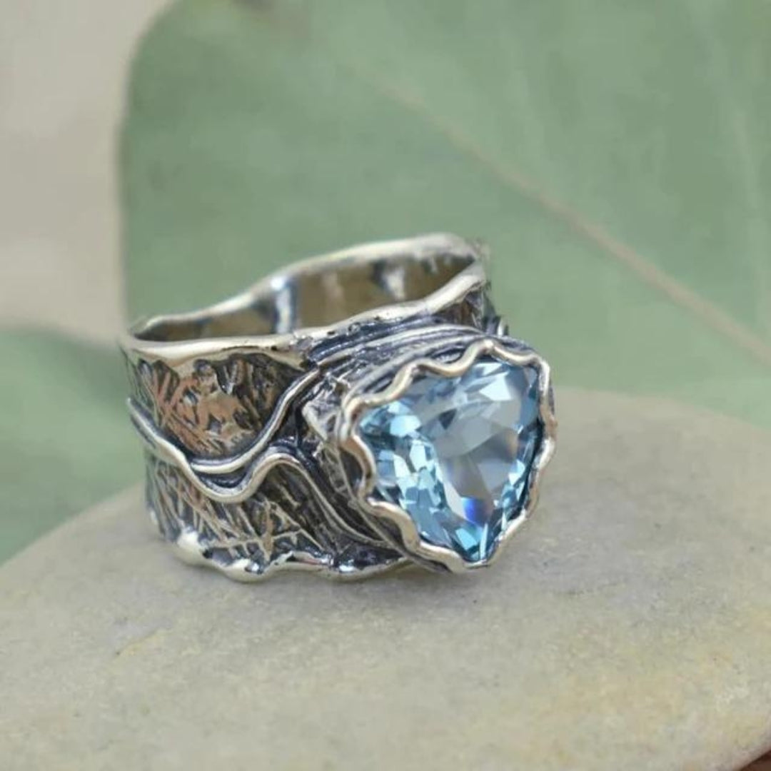 Luksus Safir Snit Ring