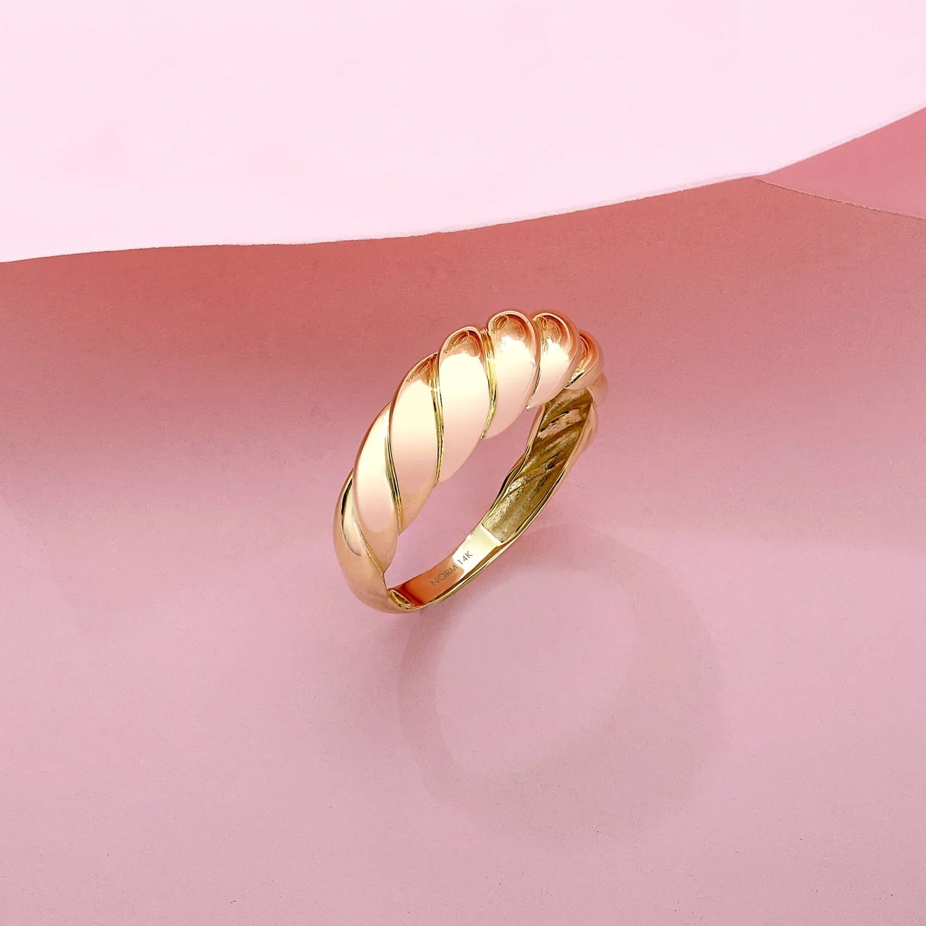 14 karat guld Croissant ring