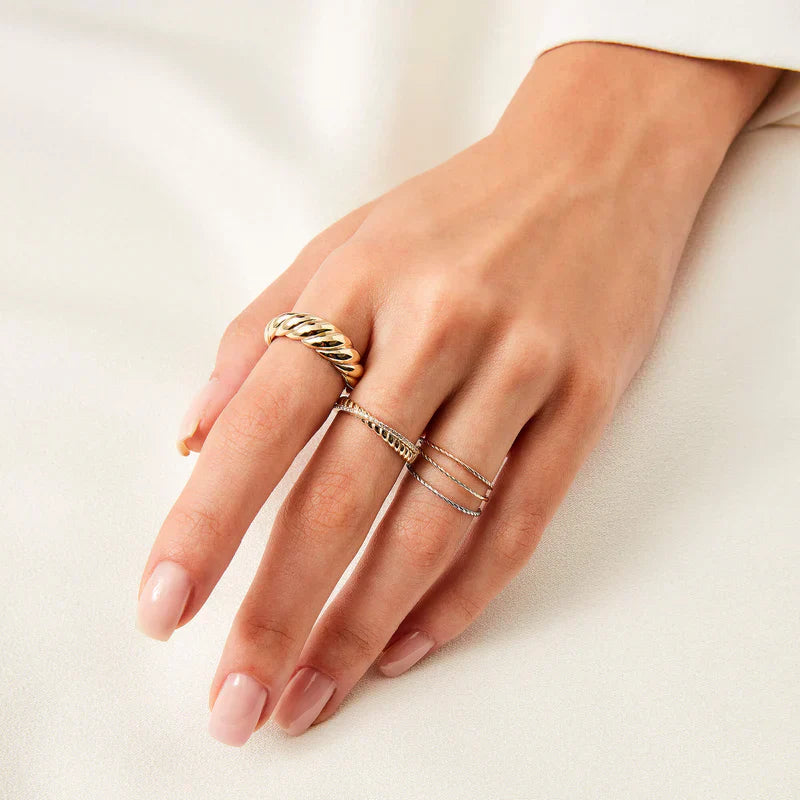 14 karat guld Croissant ring