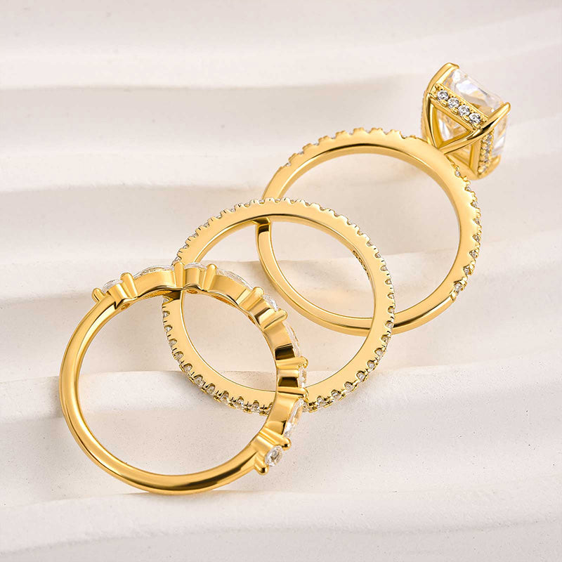 Jaily™ | 18K Guld 3-delt Vielsesring Sæt