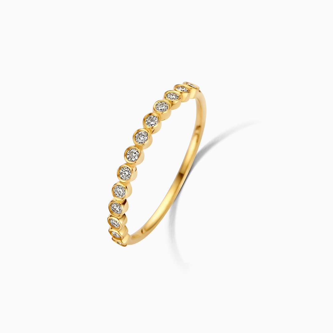 14 karat guld diamantboble ring