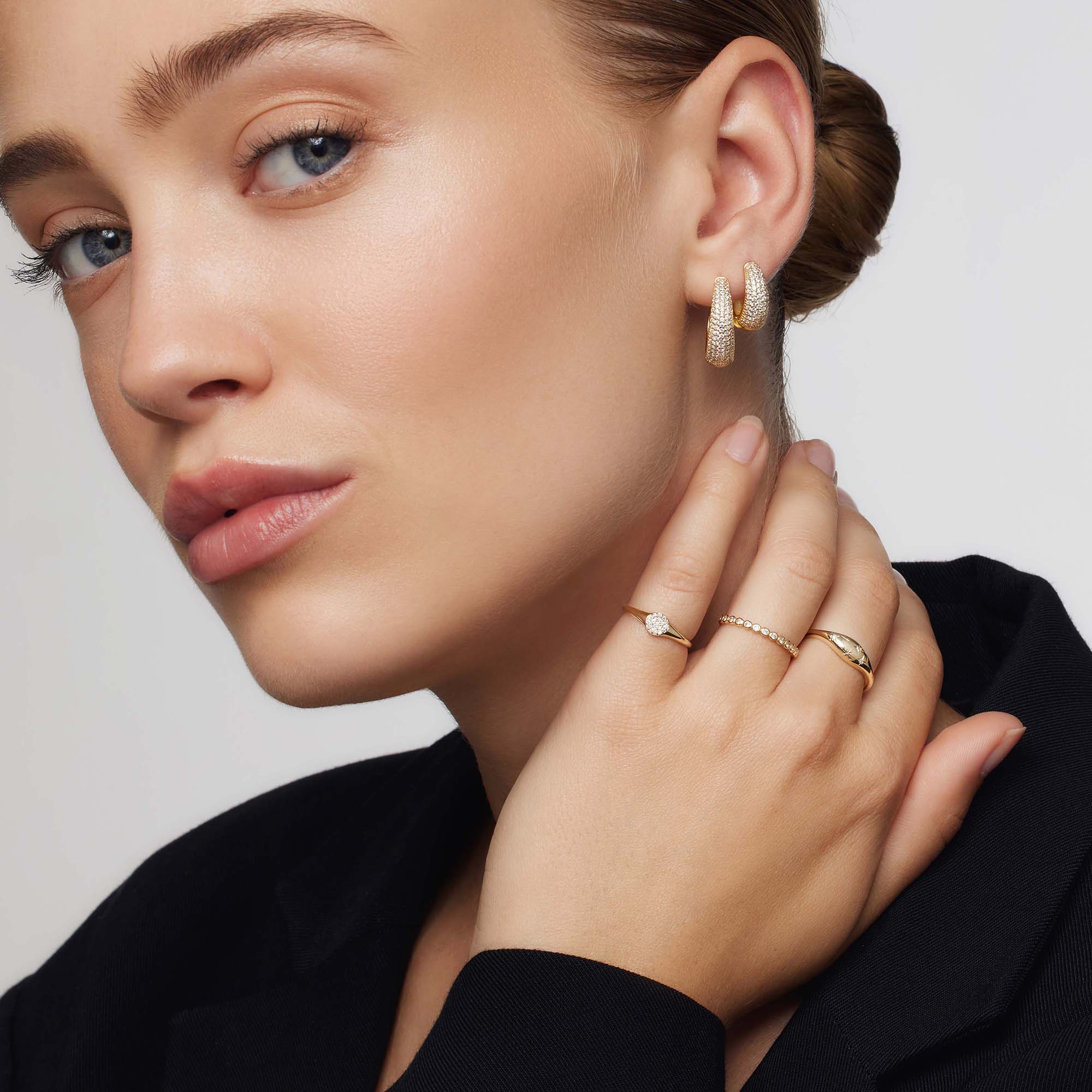 14k Guld Diamant Kuppelring