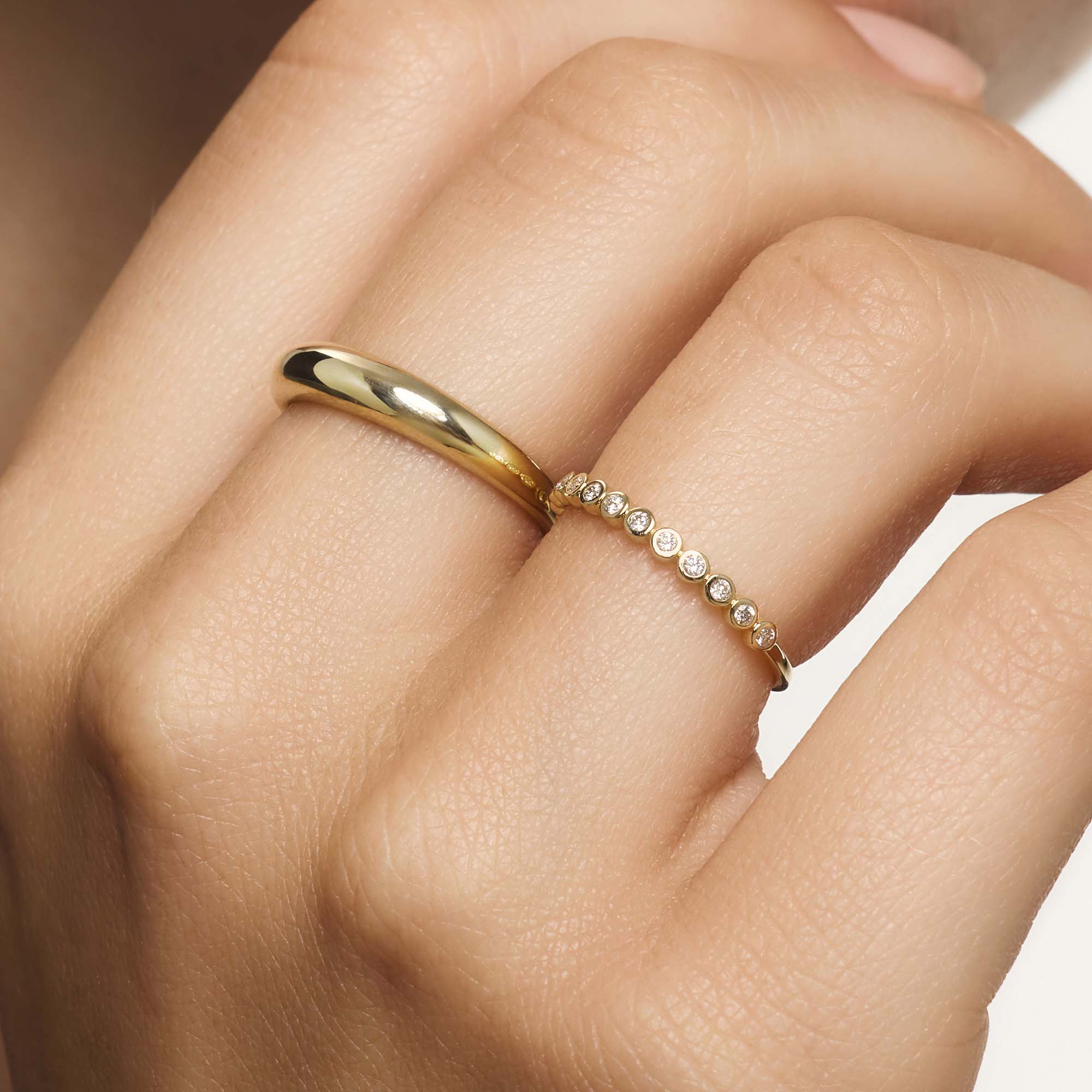 14 karat guld diamantboble ring