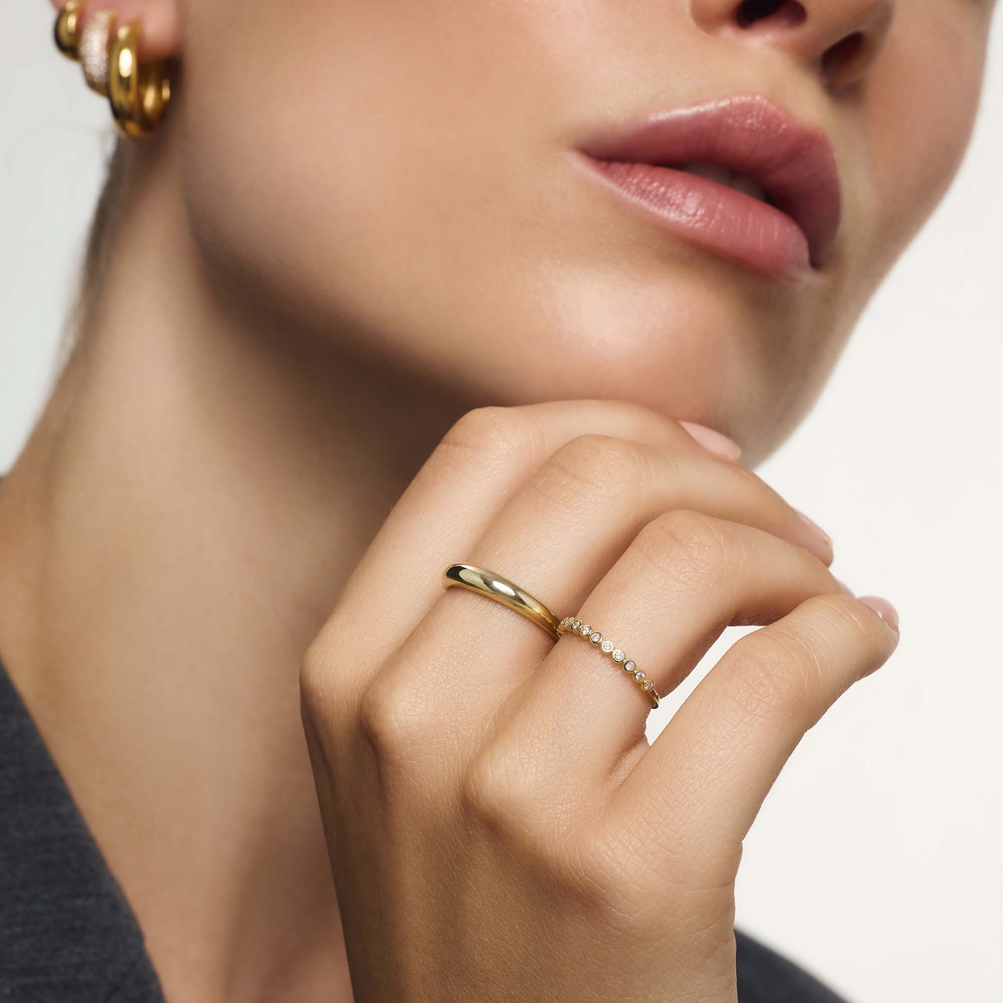 14 karat guld diamantboble ring