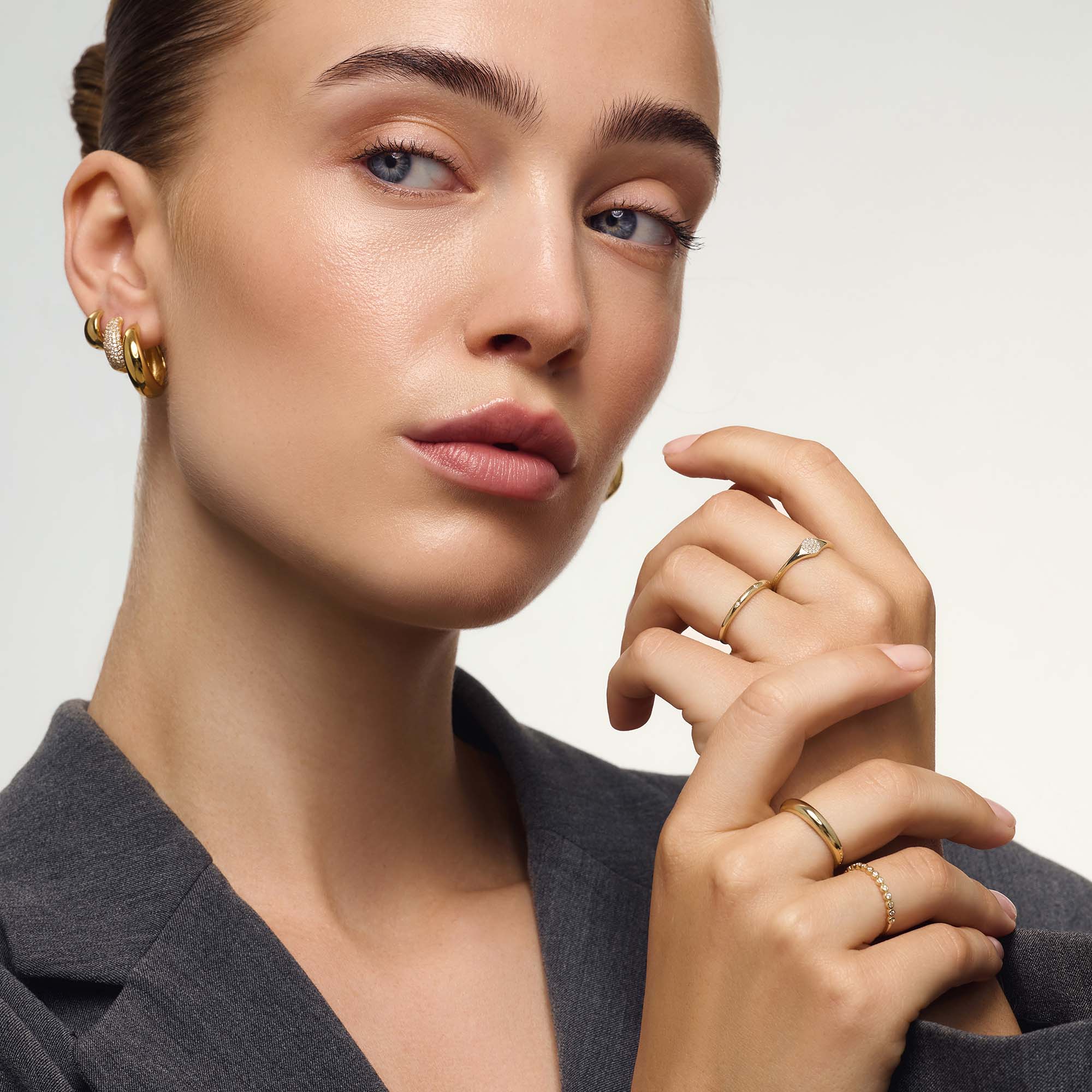 14 karat guld diamantboble ring