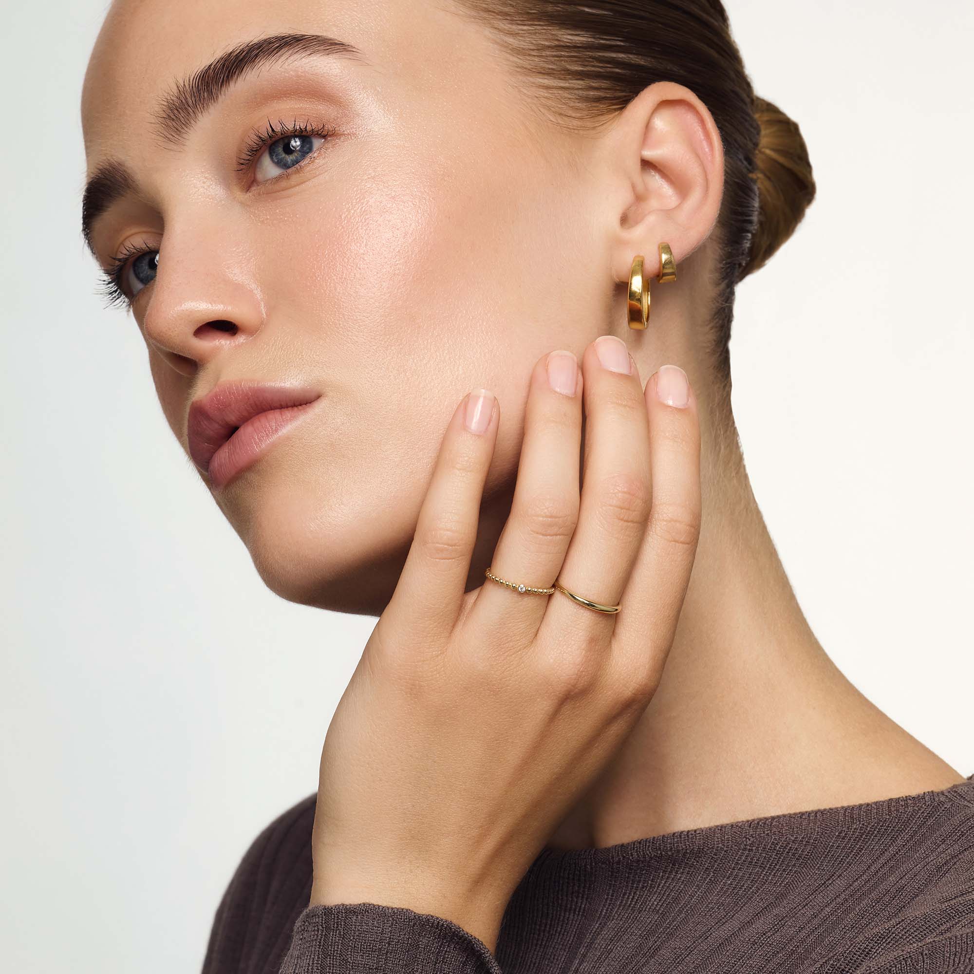 14K guld Slim Dome Ring