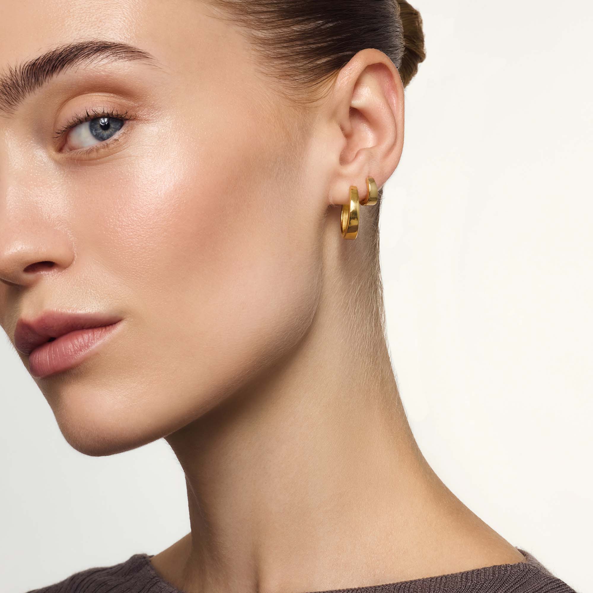 18 karat guld Gia hoopøreringe