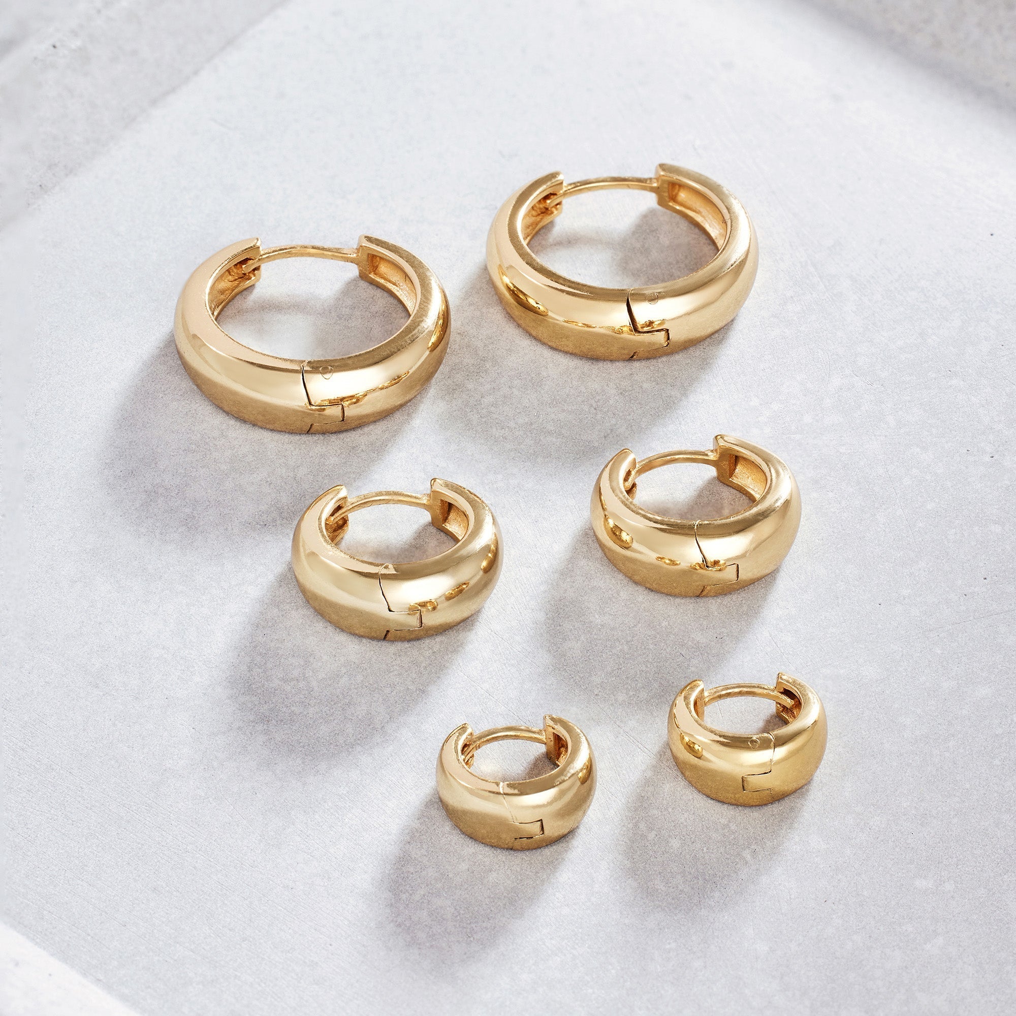 18 karat guld Rue hoopøreringe