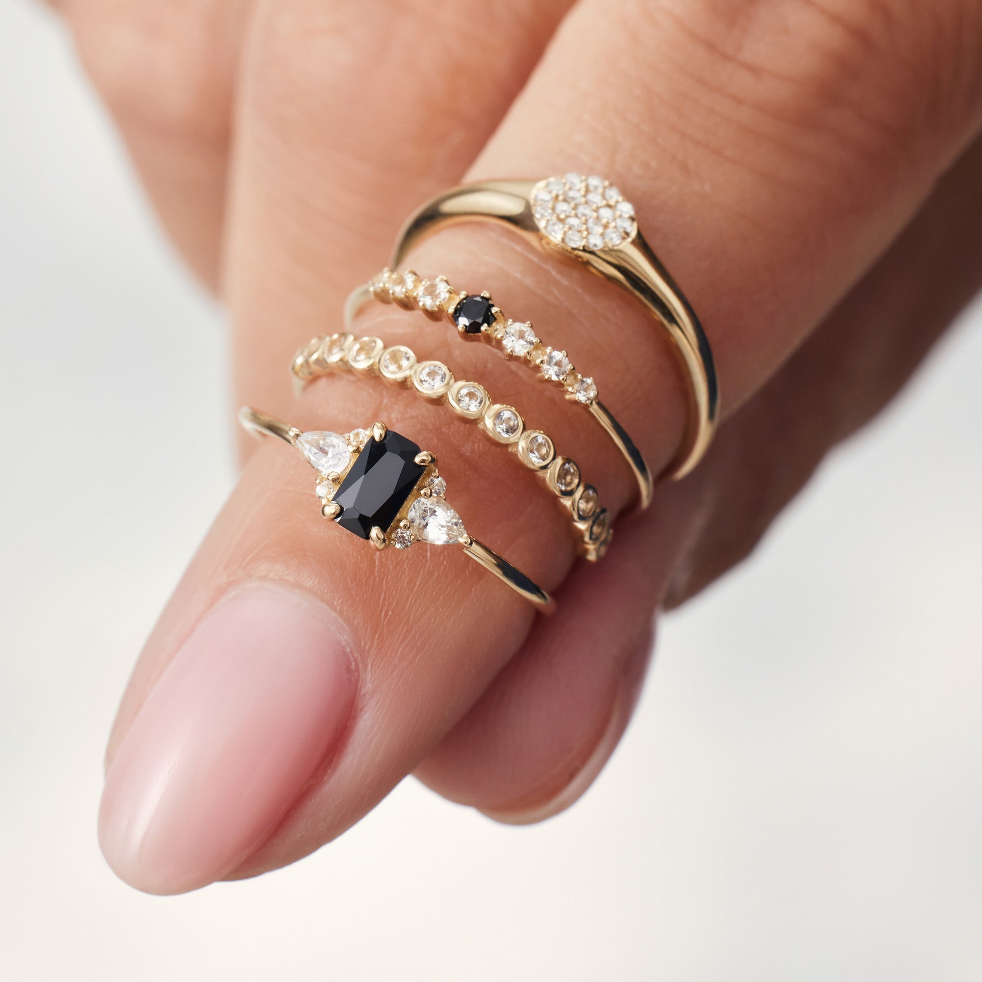 14 karat guld diamantboble ring
