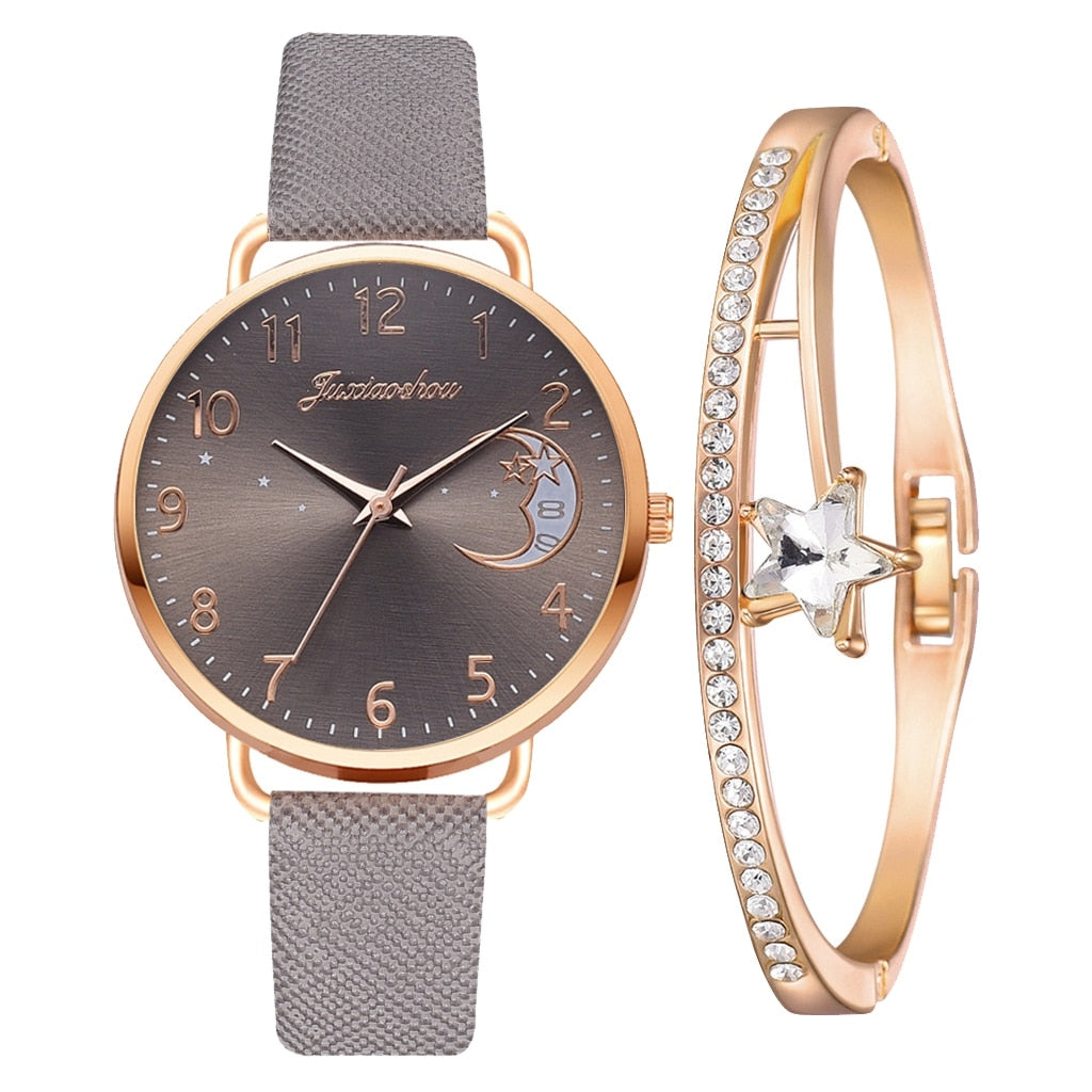 DIGIT NUMMER UR OG ARMBÅND SÆT | Elegant Ur Duo