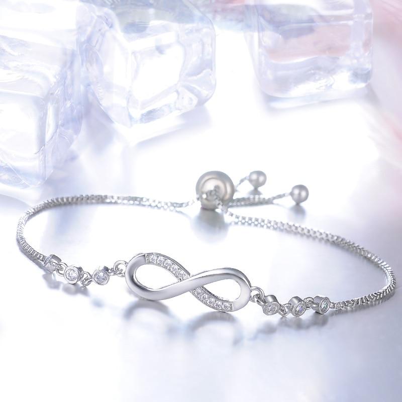 Justerbar Infinity Armbånd | Sølv