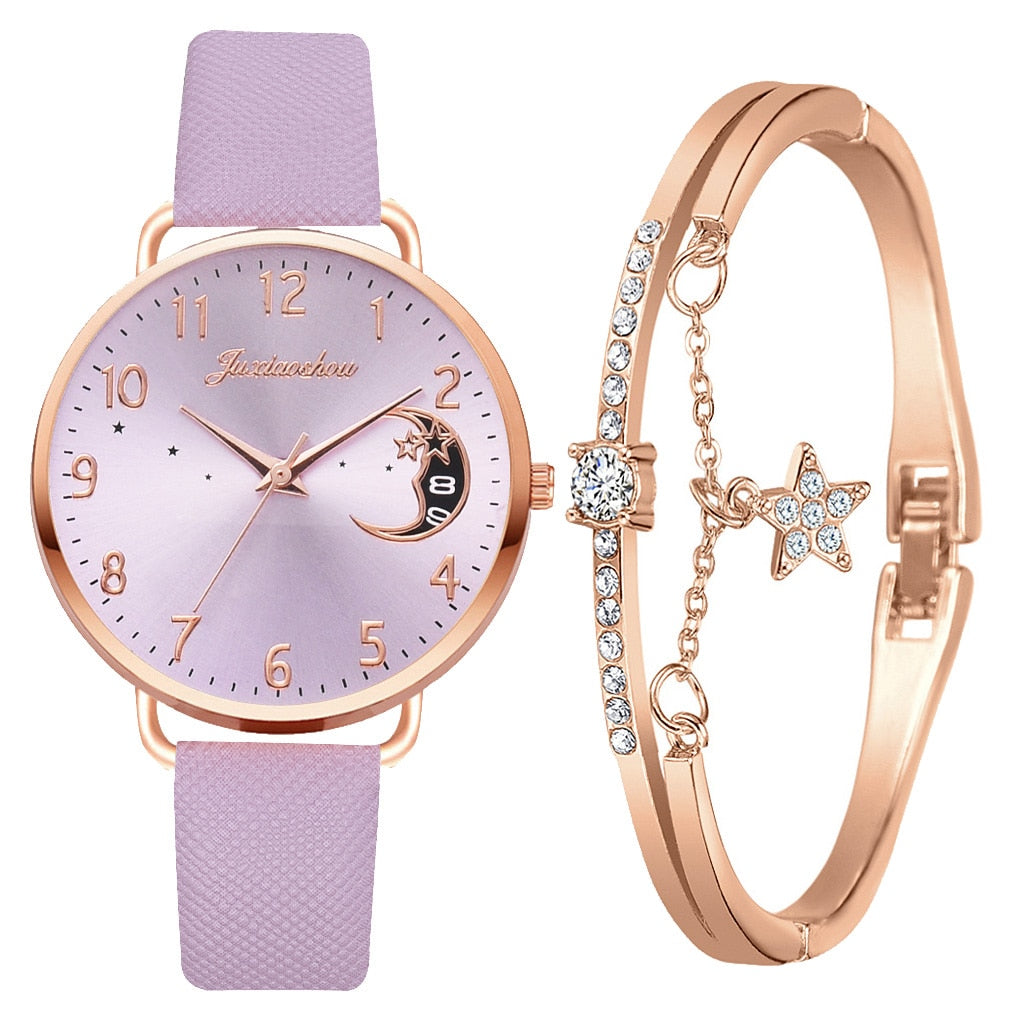 DIGIT NUMMER UR OG ARMBÅND SÆT | Elegant Ur Duo