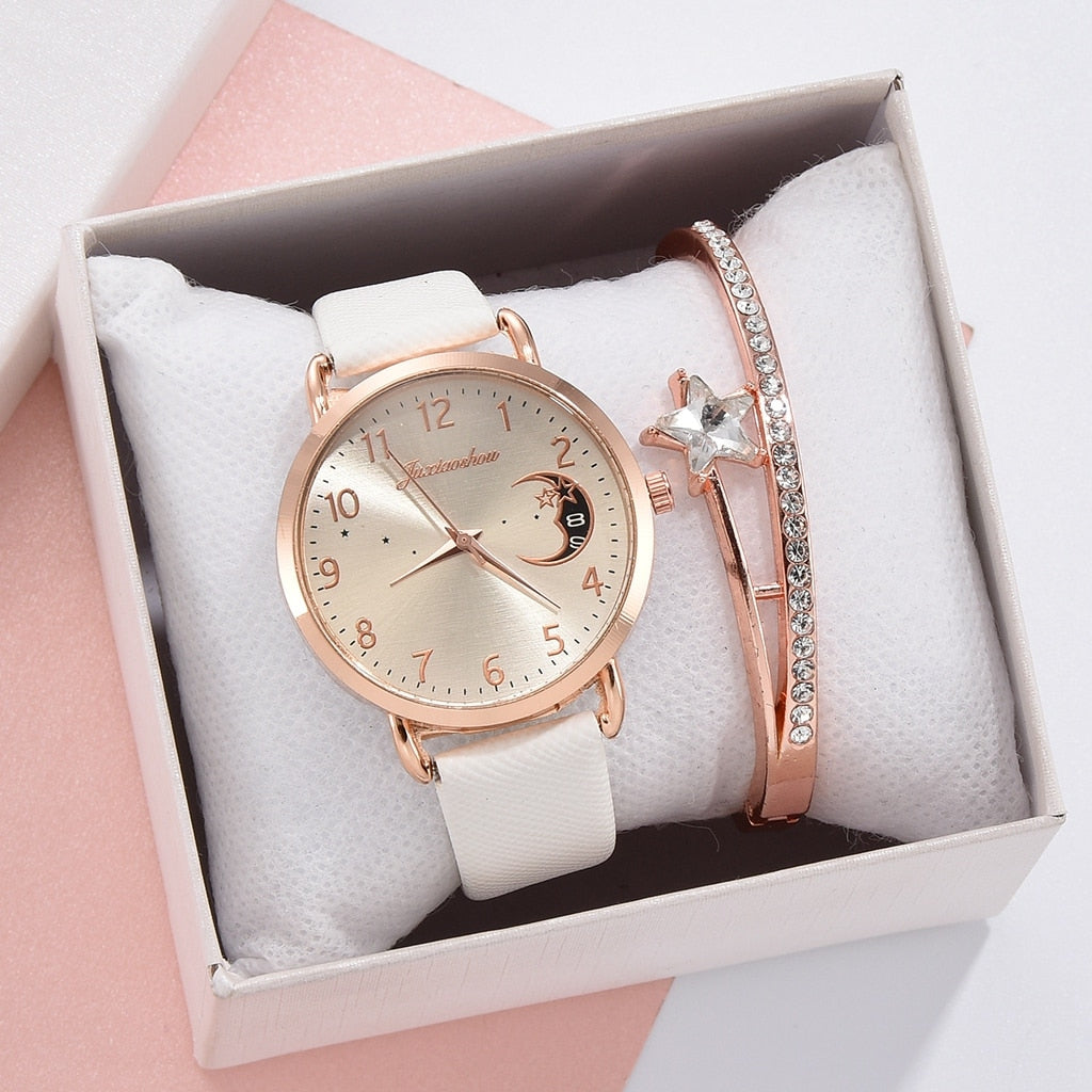 DIGIT NUMMER UR OG ARMBÅND SÆT | Elegant Ur Duo