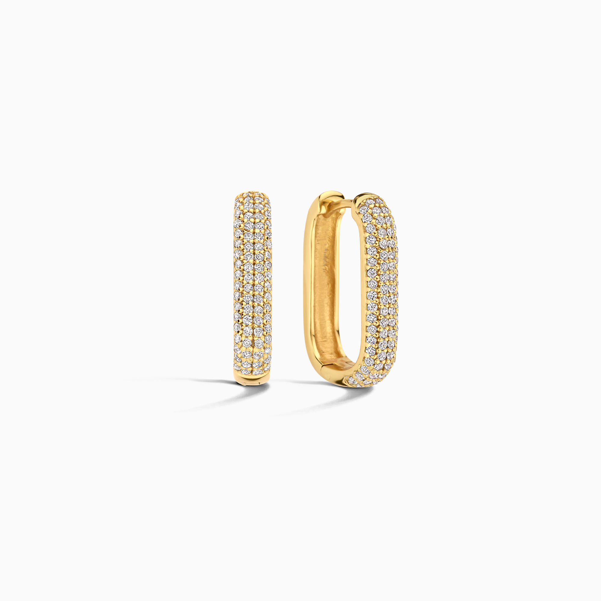 18 karat guld Icon Pavé hoop øreringe