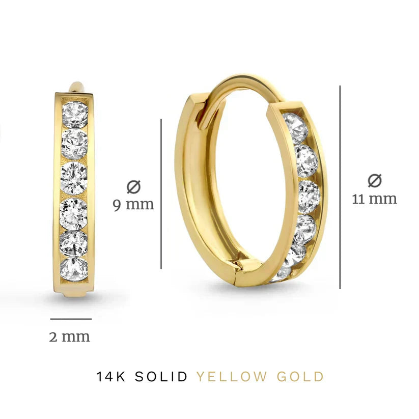 Brillane™ | 14K Guld Sten Øreringe Sæt