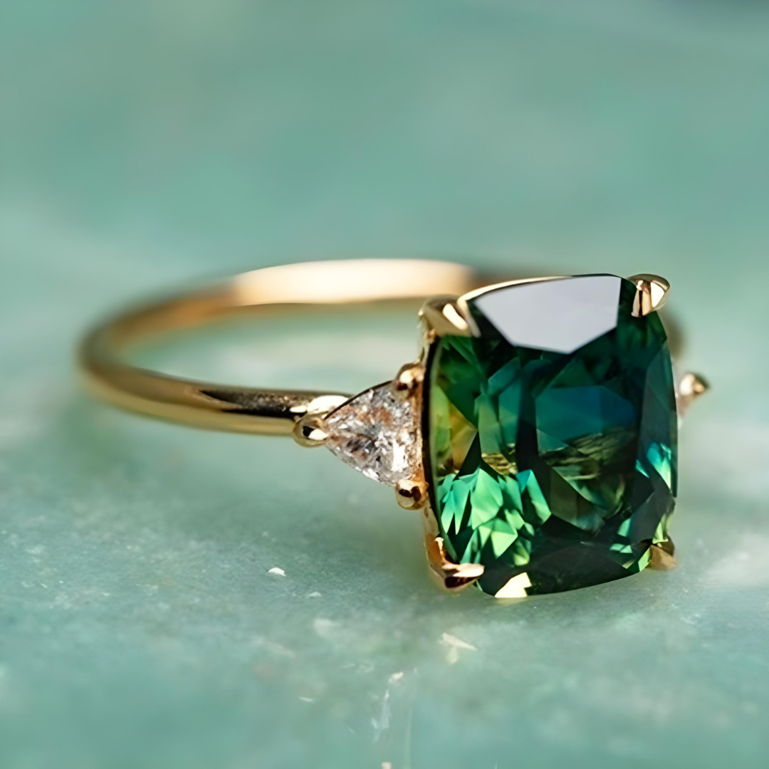 Claire™ - Grøn Zirkonia Ring