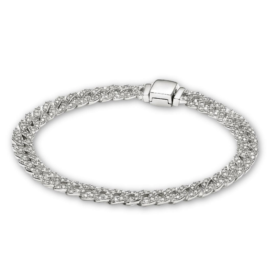 18K Guld Moissanite Cuban Armbånd