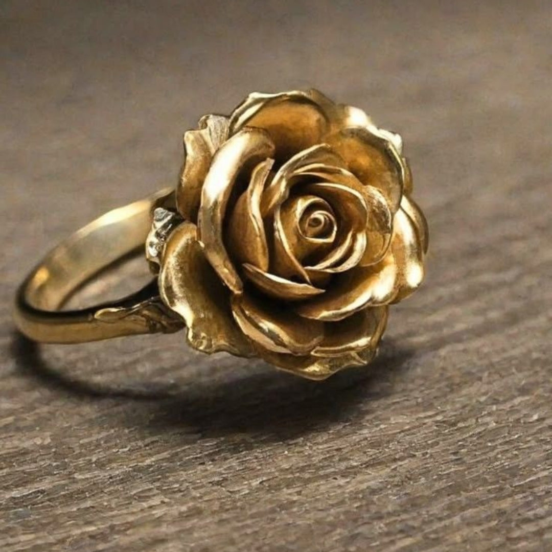 Tidlos Guld Blomster Ring