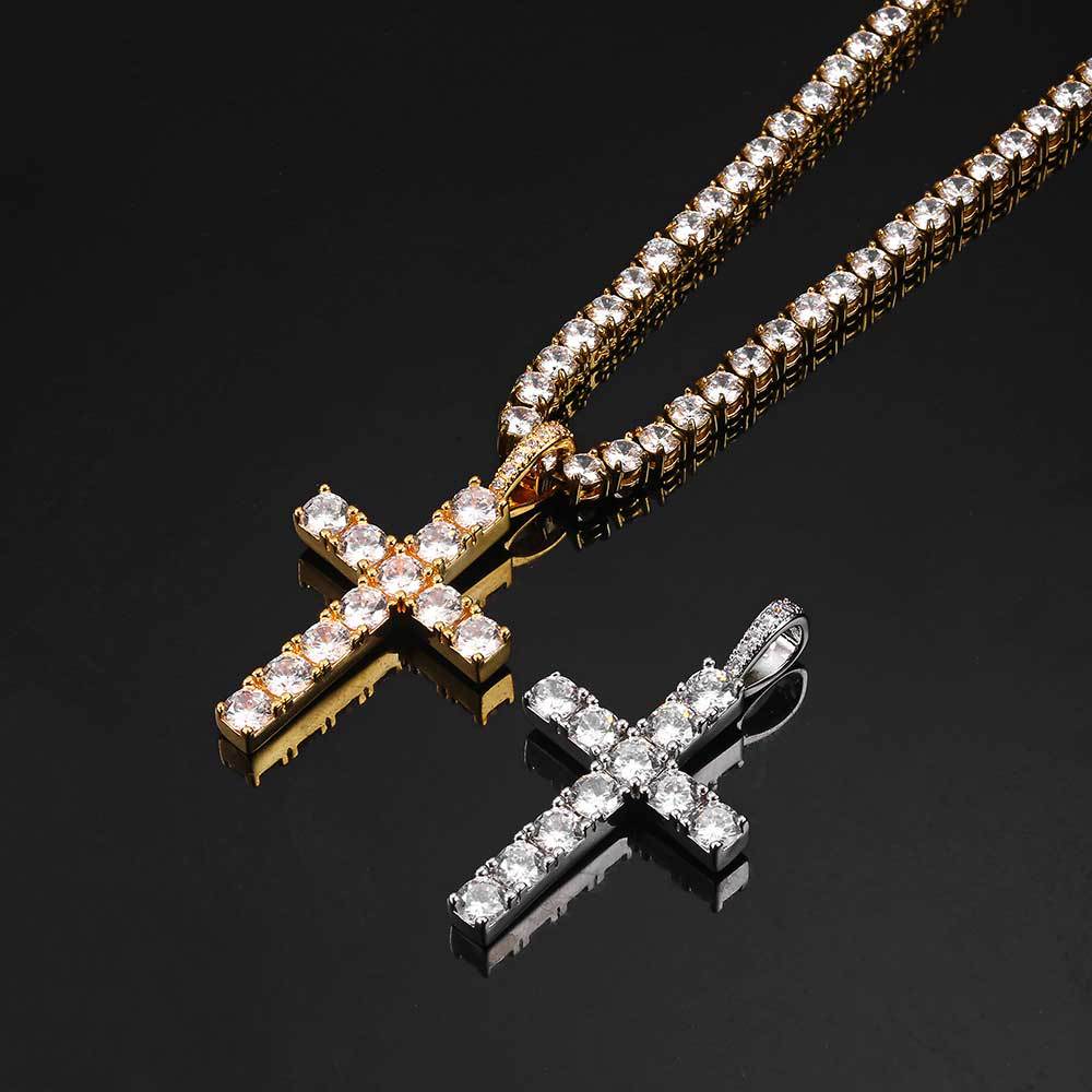 Faith™ | 18K Guld Moissanite Kors Kæde