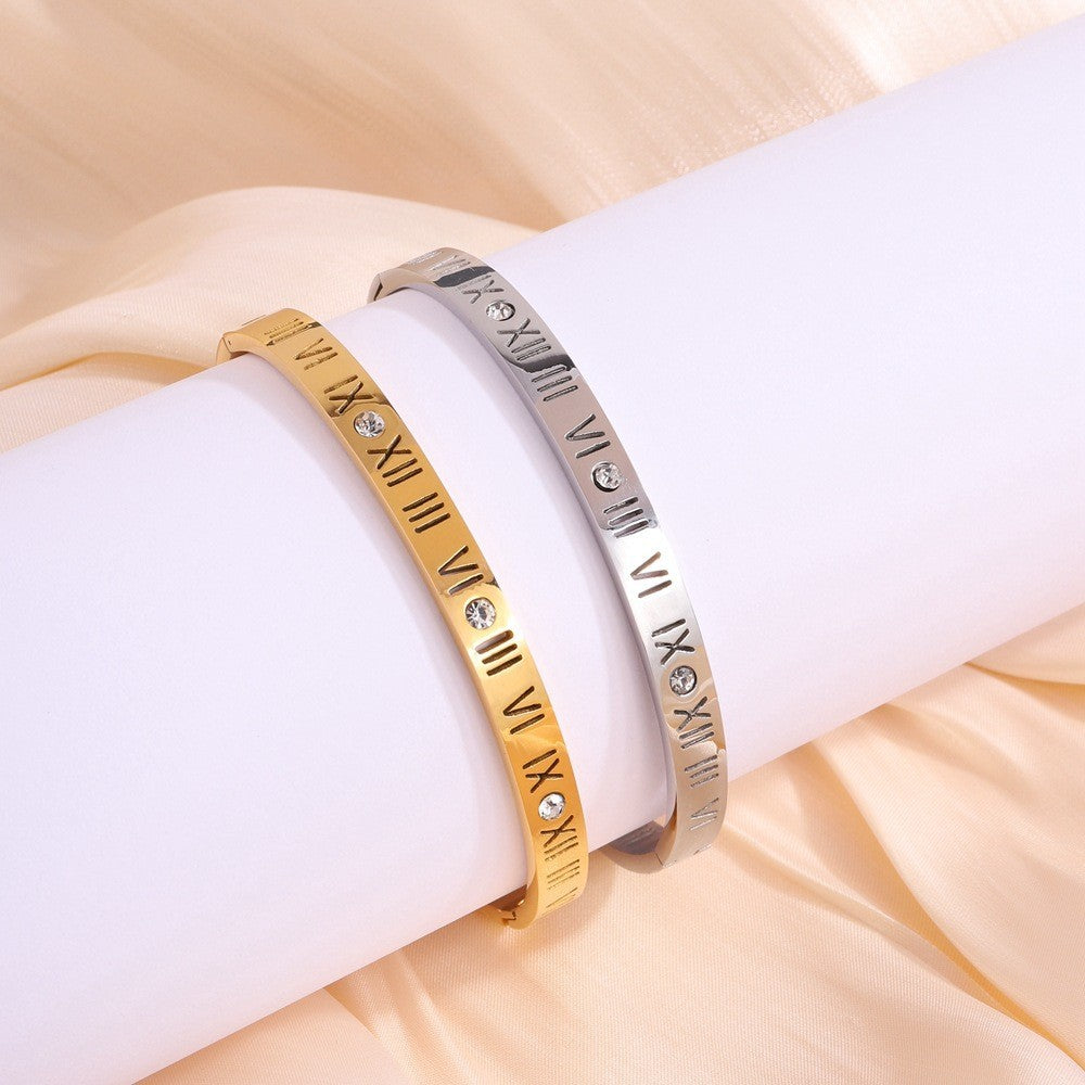 Titanium Armbånd med Romerske Tal