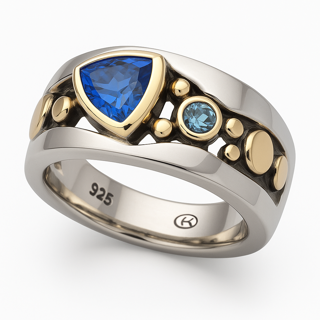 Elli™ - Vintage Blå Krystalring