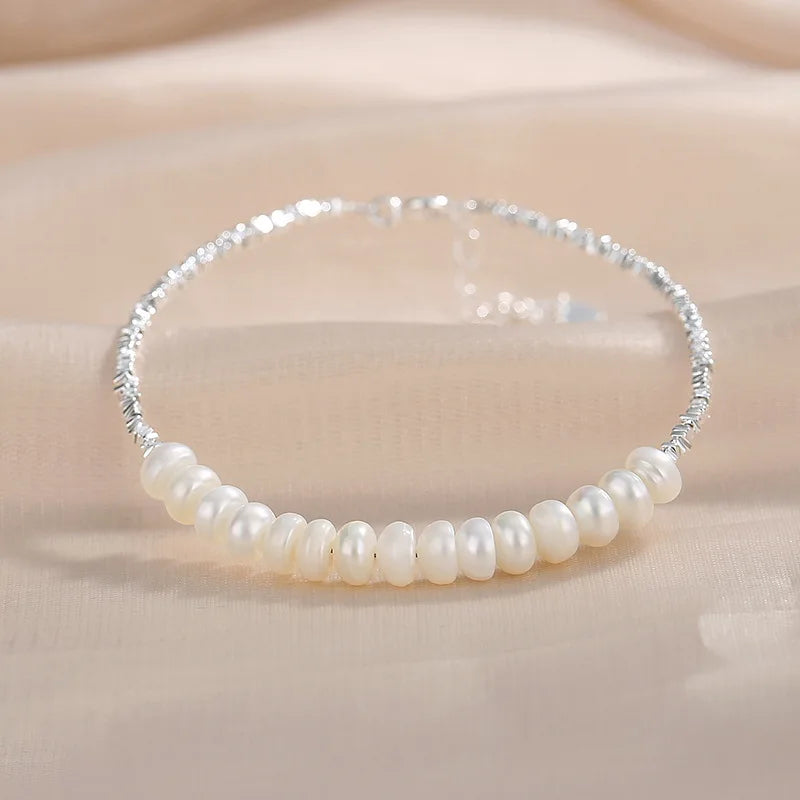 Sølv Perle Armbånd
