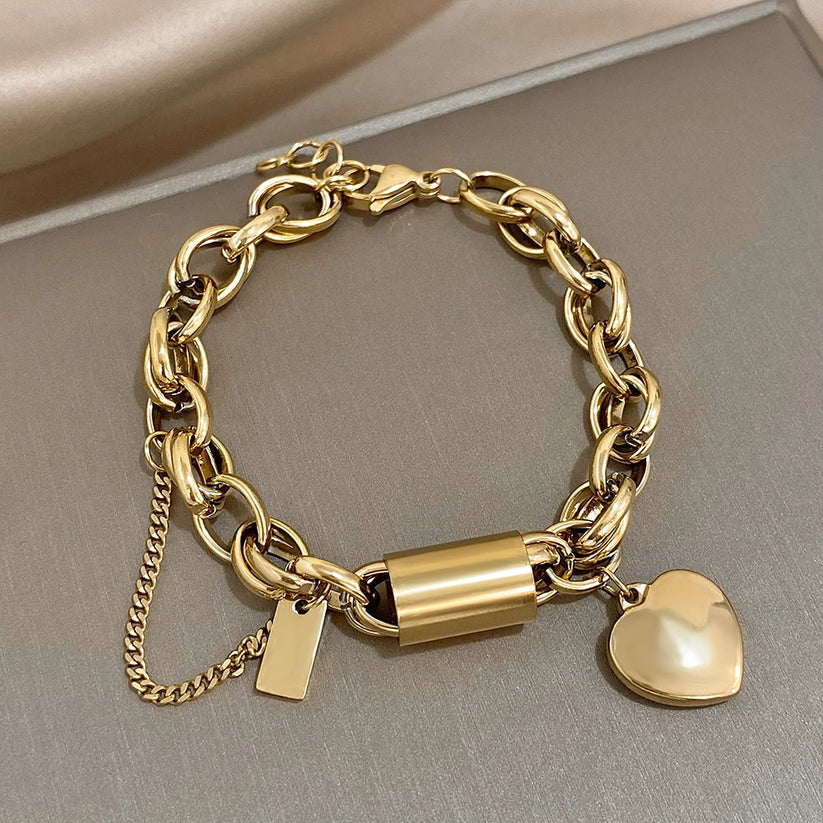 Motiverende Chunky Armbånd | 18k Guld
