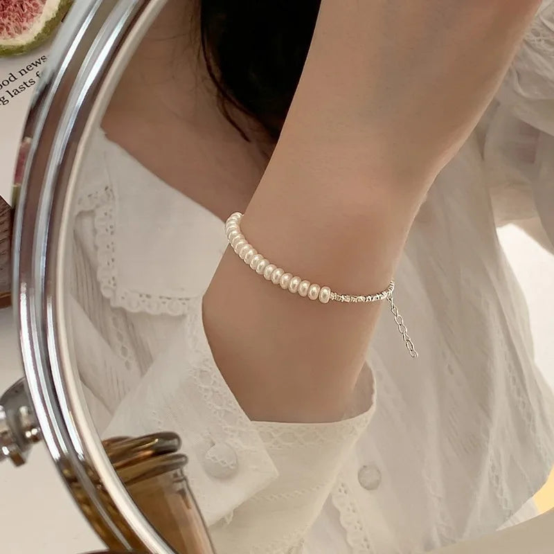 Sølv Perle Armbånd