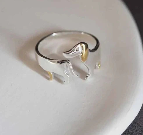 925 Sterling Sølv Dachs Ring – Justerbar Pasform