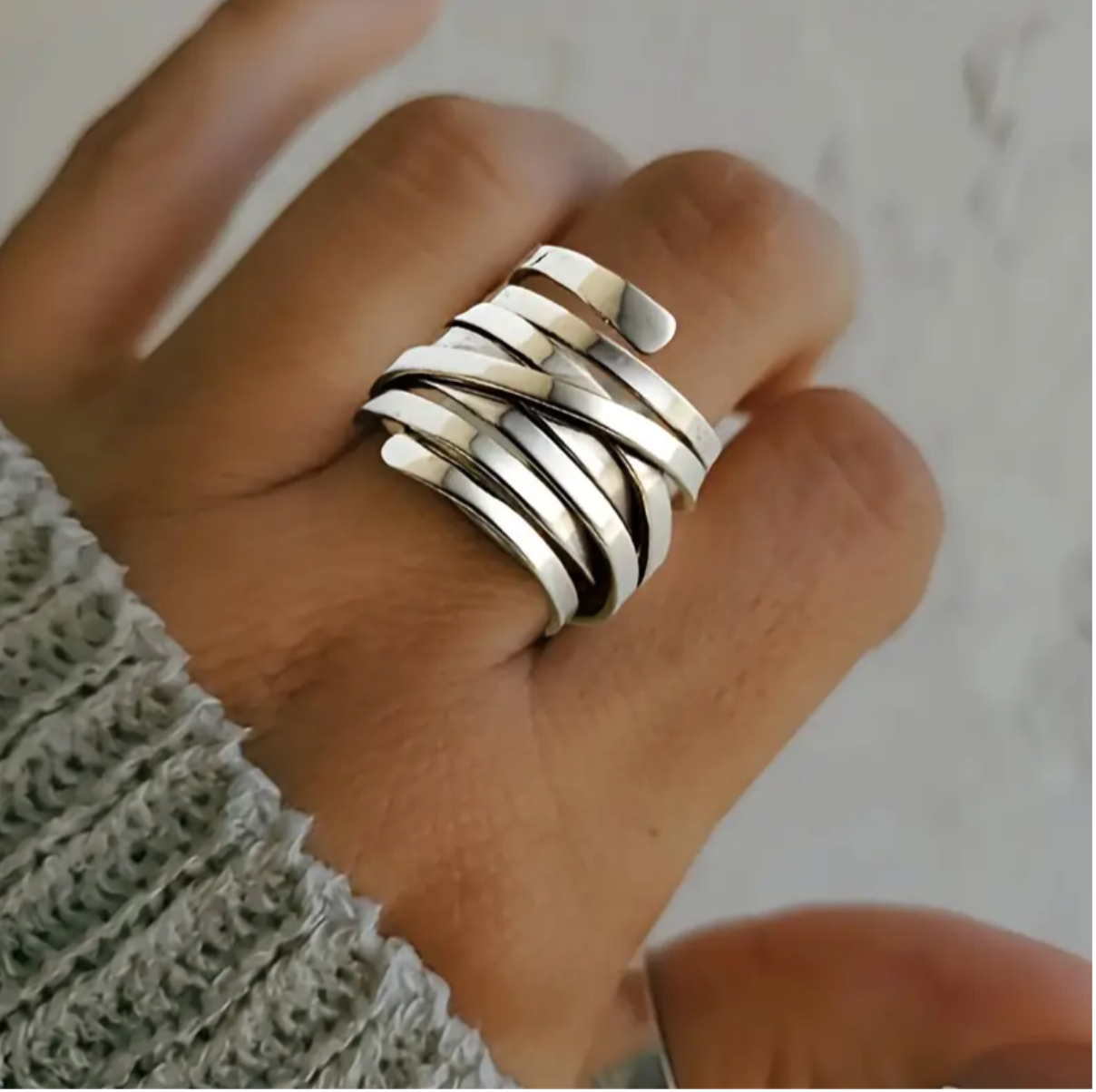 Bliss - Vintage Tykk Laget Sølvring