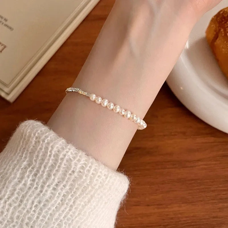 Sølv Perle Armbånd