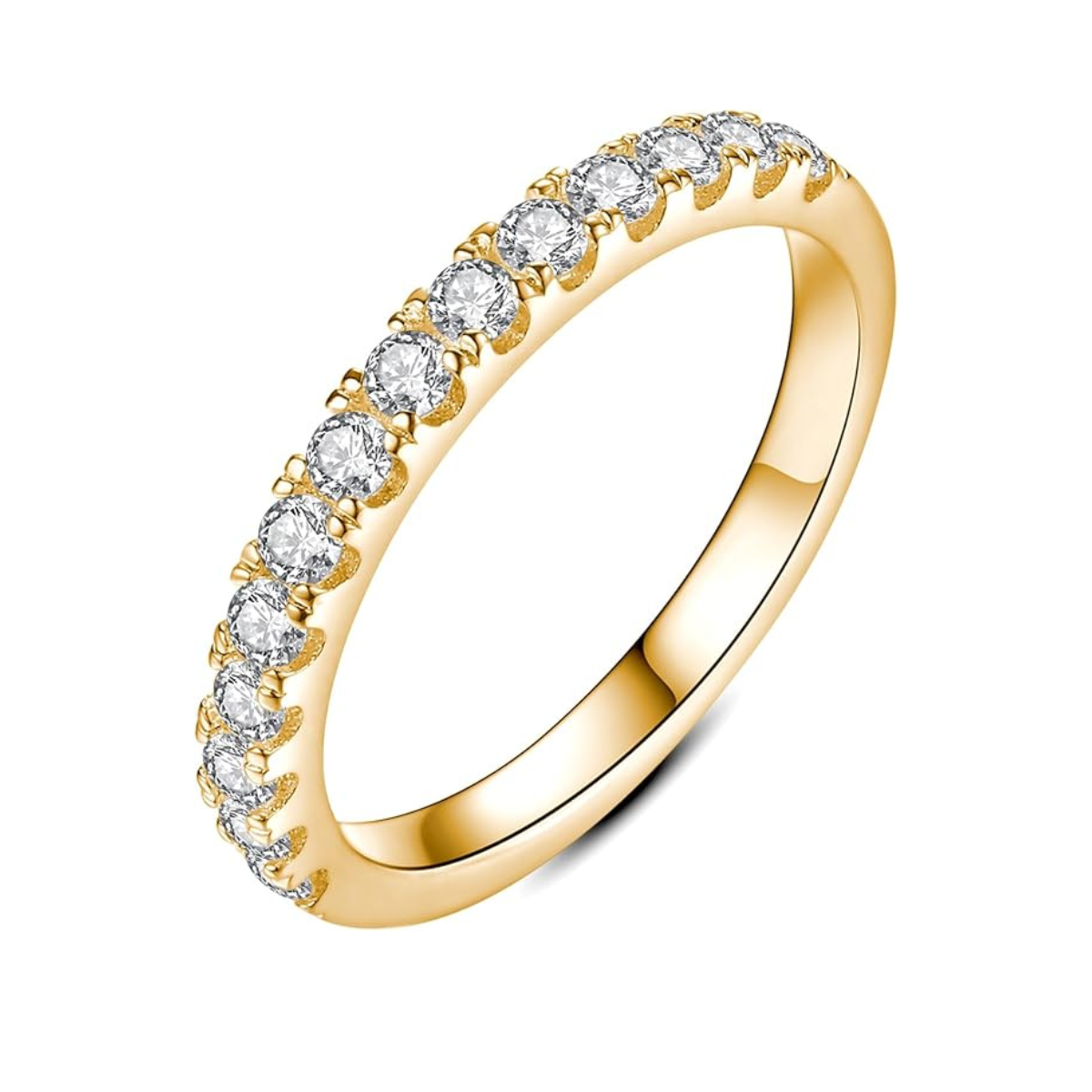 18K Guld Moissanite Bryllupsring